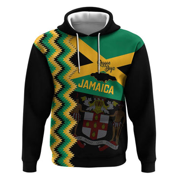 Custom Jamaica Football Hoodie Go Reggae Boyz LT14