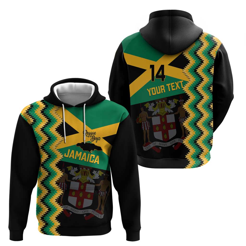 Custom Jamaica Football Hoodie Go Reggae Boyz LT14