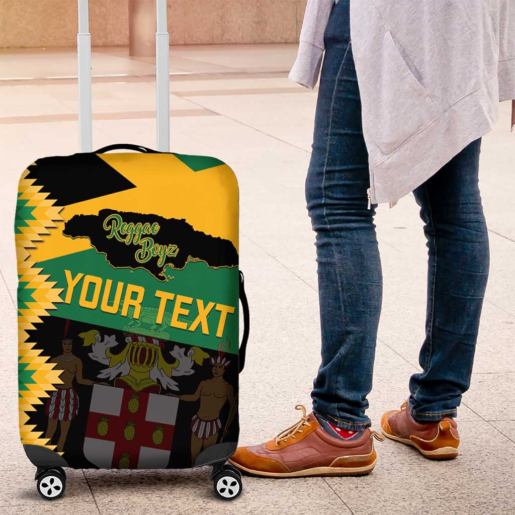 Custom Jamaica Football Luggage Cover Go Reggae Boyz LT14