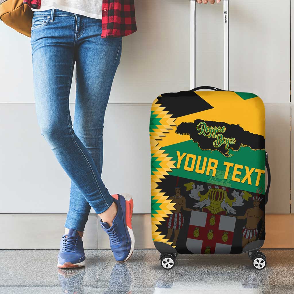 Custom Jamaica Football Luggage Cover Go Reggae Boyz LT14