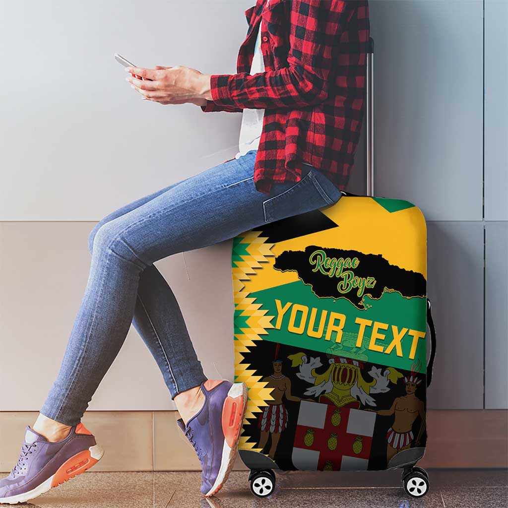 Custom Jamaica Football Luggage Cover Go Reggae Boyz LT14