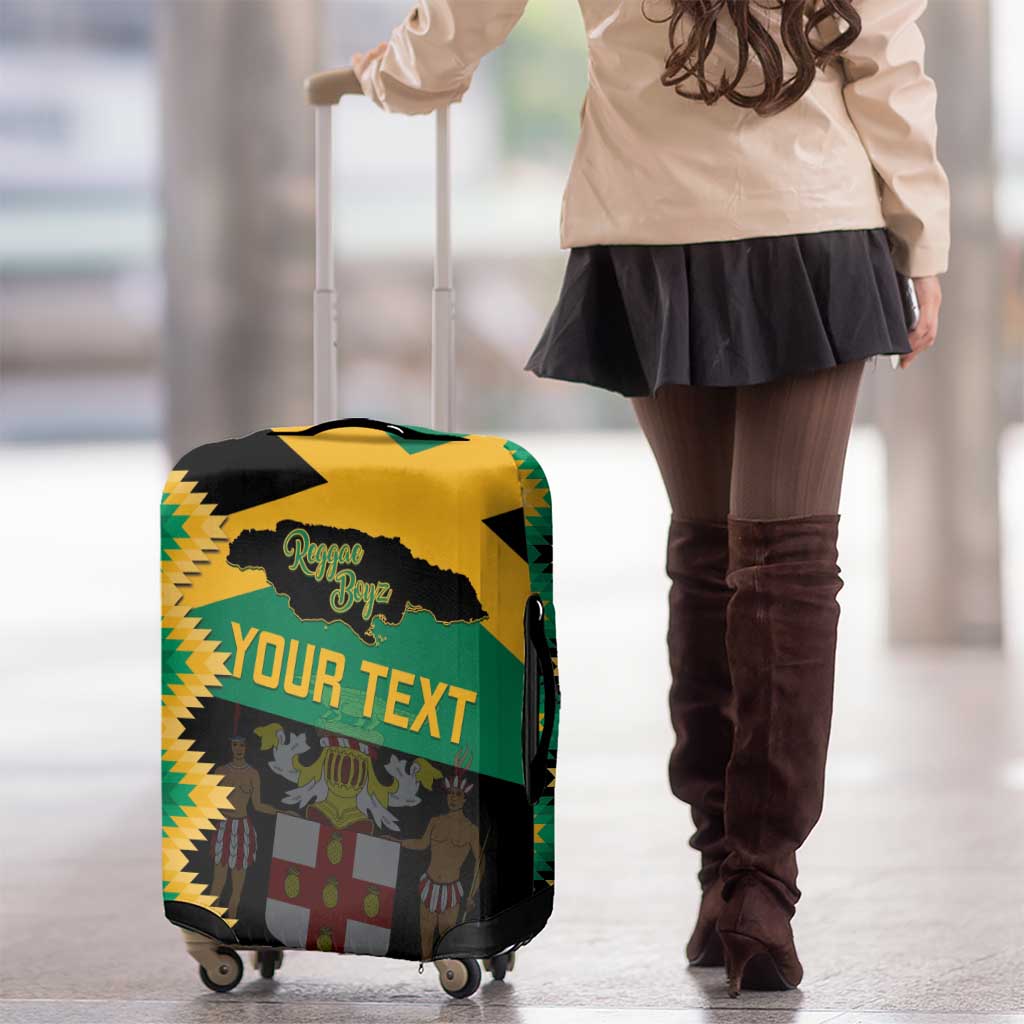 Custom Jamaica Football Luggage Cover Go Reggae Boyz LT14