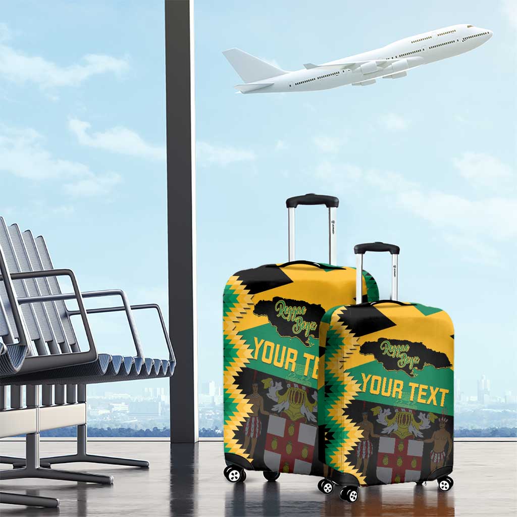 Custom Jamaica Football Luggage Cover Go Reggae Boyz LT14