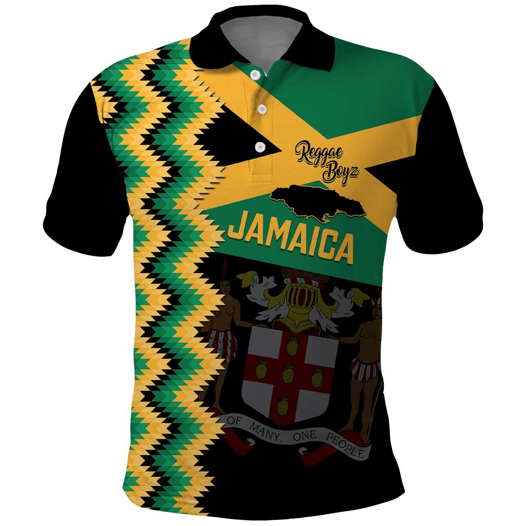 Custom Jamaica Football Polo Shirt Go Reggae Boyz LT14