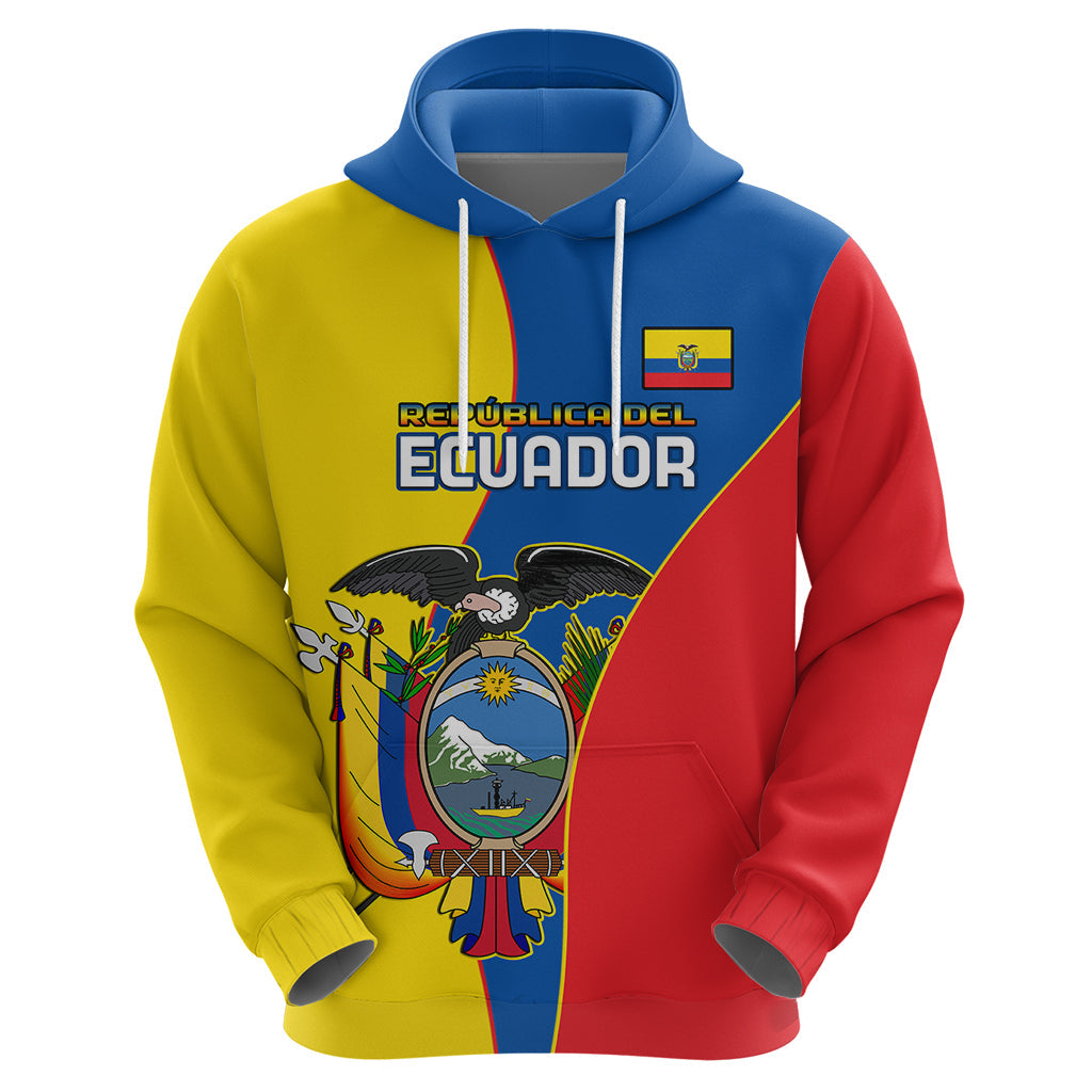 Custom Ecuador Hoodie Ecuadorian Independence Day 10 August Proud LT14