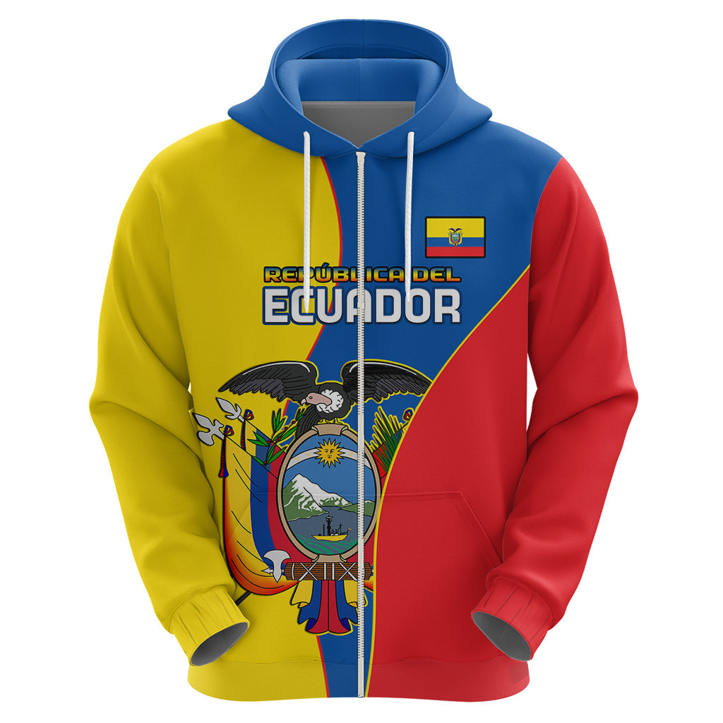 Custom Ecuador Hoodie Ecuadorian Independence Day 10 August Proud LT14
