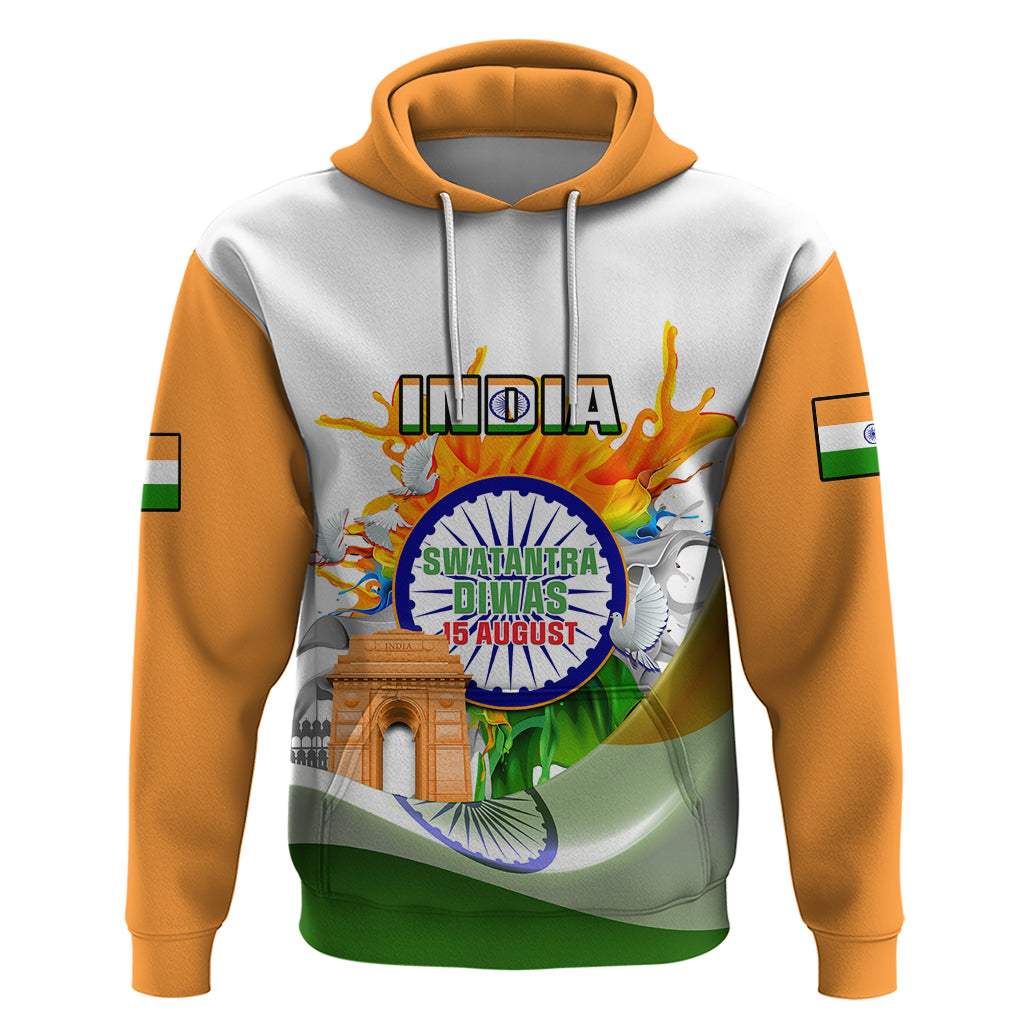 India Hoodie Swatantra Diwas Happy Indian Independence Day LT14