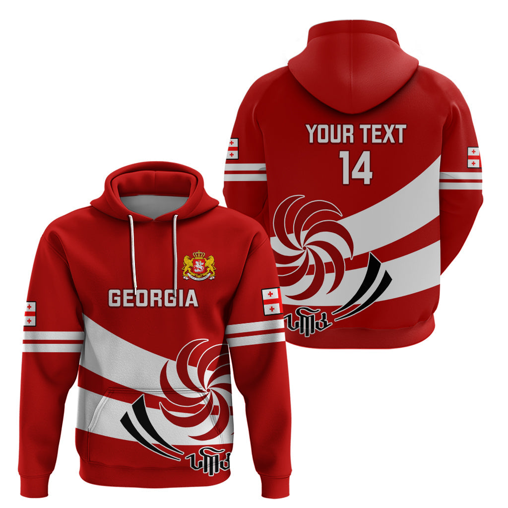 Custom Georgia Rugby Hoodie 2023 Go Lelos Curves Style LT14