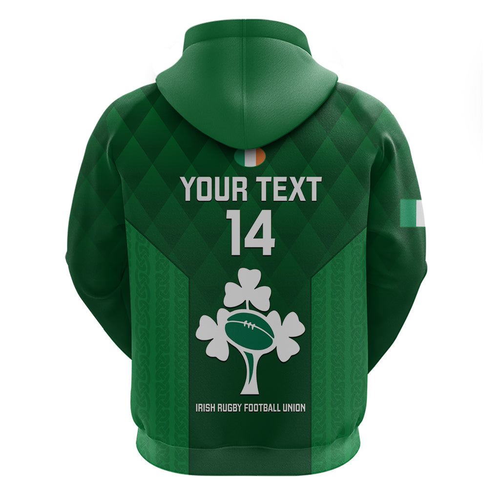 Custom Ireland Rugby Hoodie 2023 Go Shamrock World Cup Irish Celtic Pattern LT14