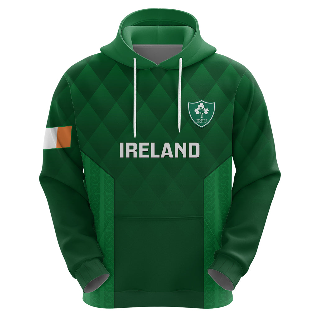 Custom Ireland Rugby Hoodie 2023 Go Shamrock World Cup Irish Celtic Pattern LT14