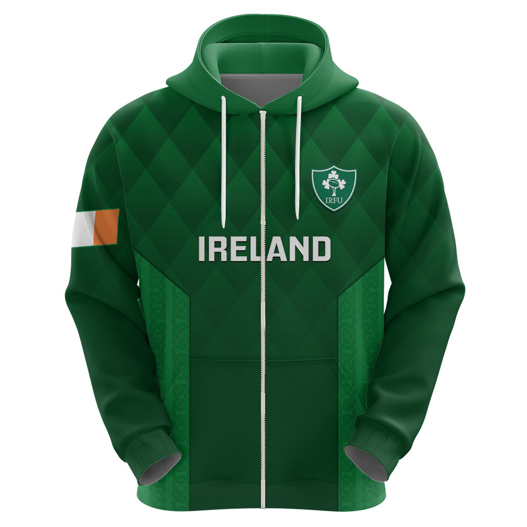 Custom Ireland Rugby Hoodie 2023 Go Shamrock World Cup Irish Celtic Pattern LT14