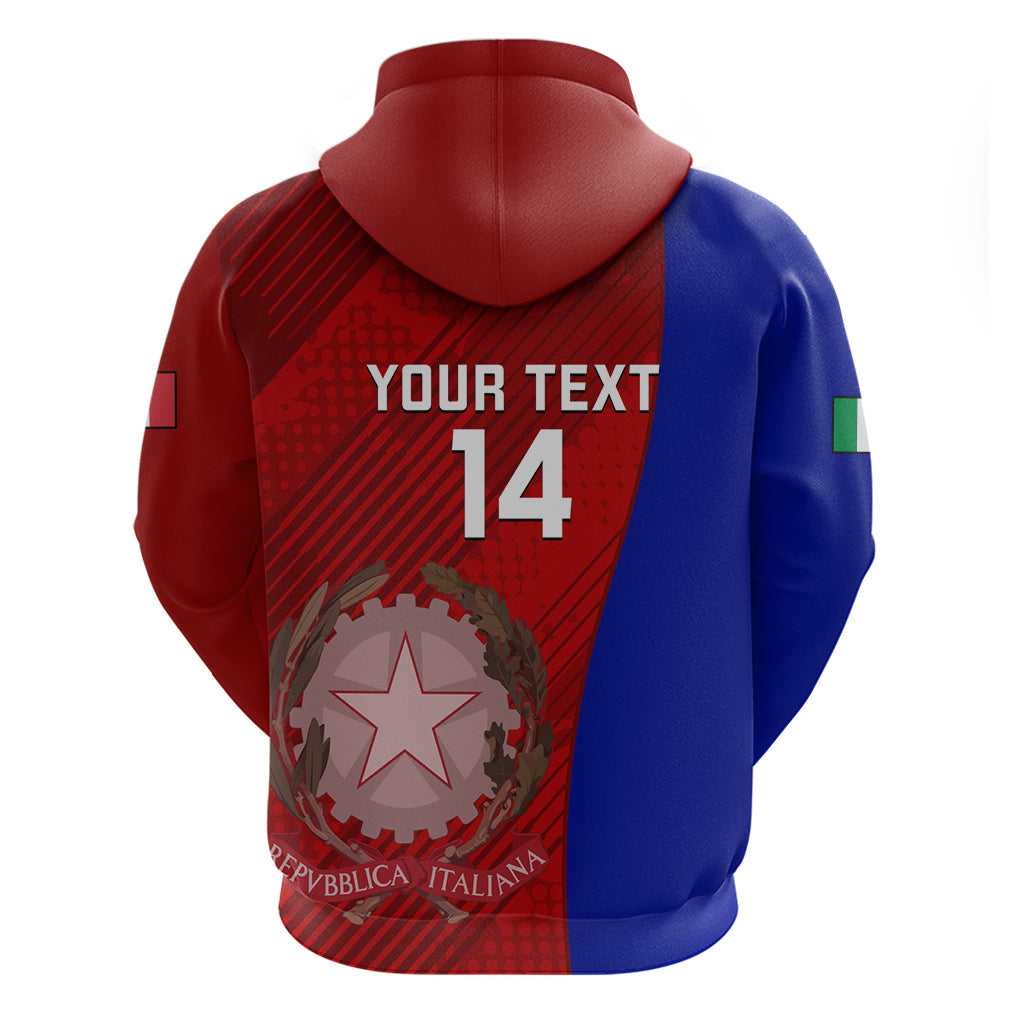 Custom Italy Rugby Hoodie 2023 The Blues Grunge Style LT14