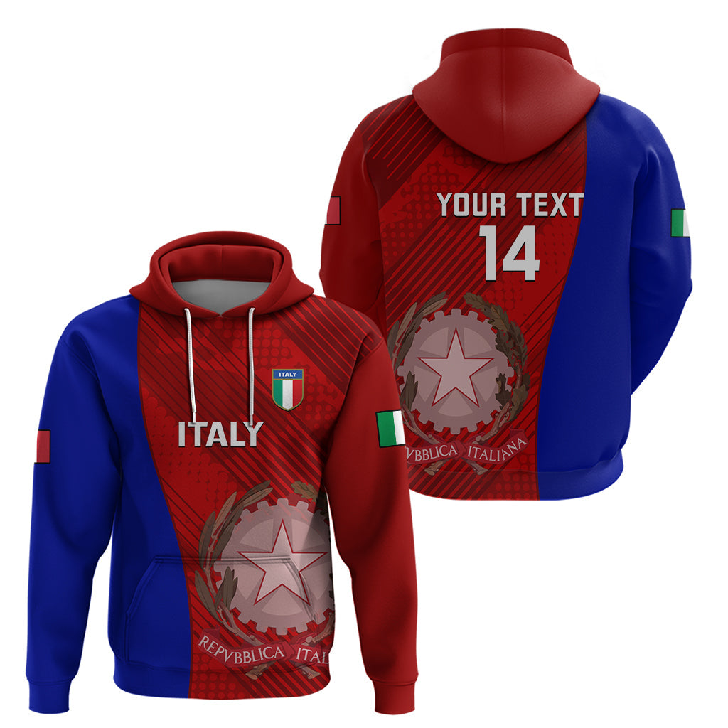 Custom Italy Rugby Hoodie 2023 The Blues Grunge Style LT14