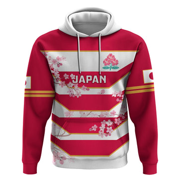 Custom Japan Rugby Hoodie 2023 Go Cherry Blossoms World Cup LT14