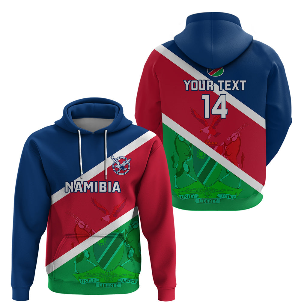 Custom Namibia Rugby Hoodie 2023 Welwitschias Flag Style LT14