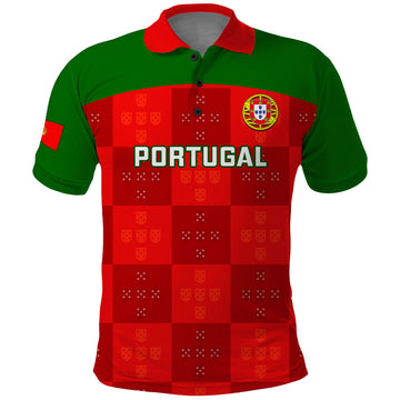 Portugal Rugby Polo Shirt 2023 Go Wolves World Cup Sporty Style LT14