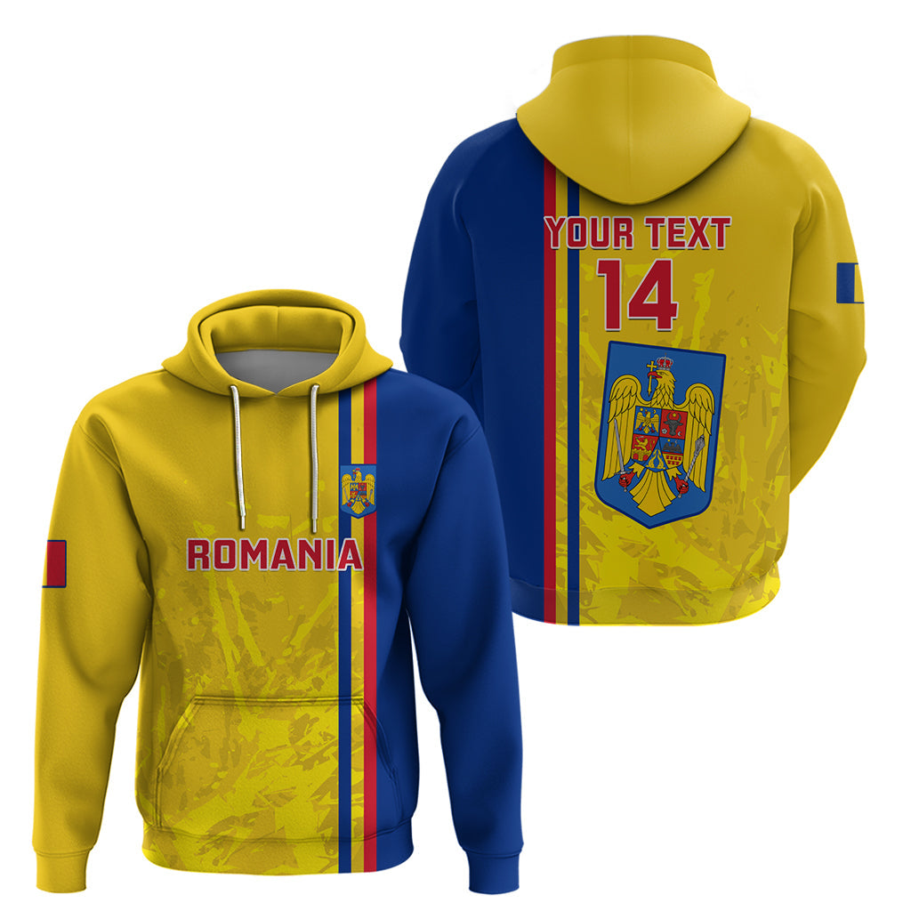Custom Romania Rugby Hoodie Go The Oaks Grunge Style LT14