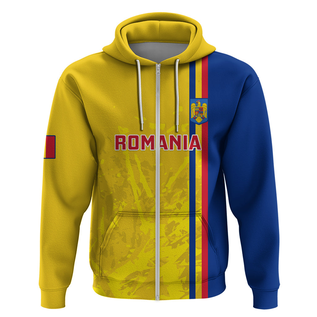 Custom Romania Rugby Hoodie Go The Oaks Grunge Style LT14