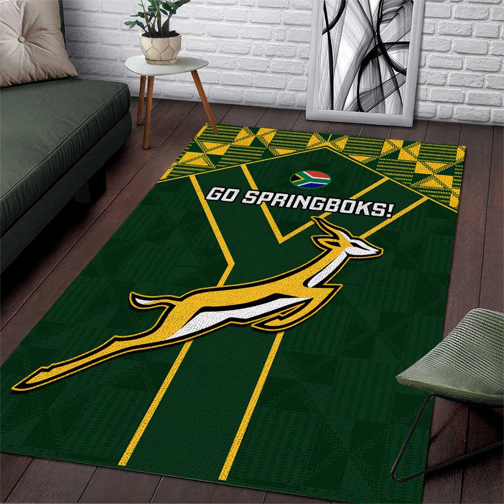 South Africa Rugby Area Rug Go Champions Springboks LT14