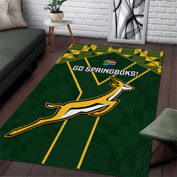 South Africa Rugby Area Rug Go Champions Springboks LT14