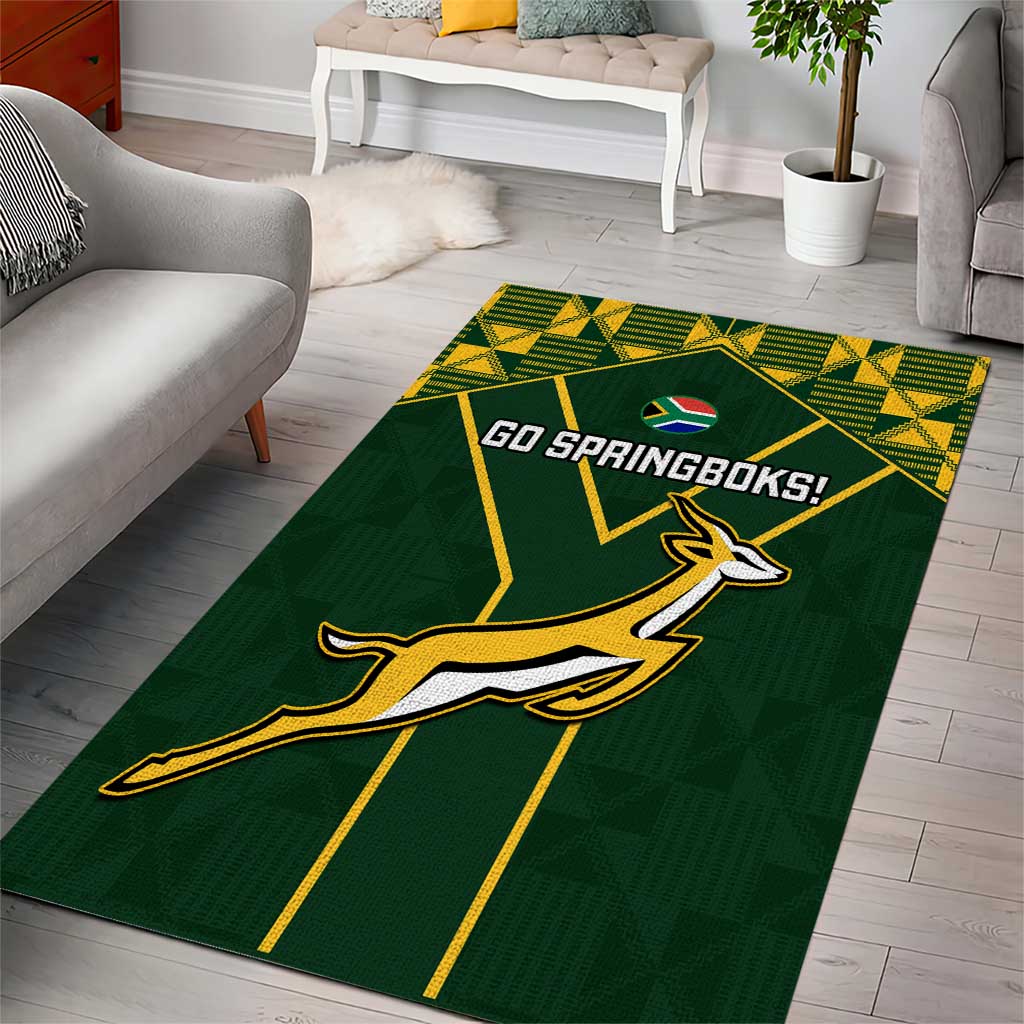 South Africa Rugby Area Rug Go Champions Springboks LT14