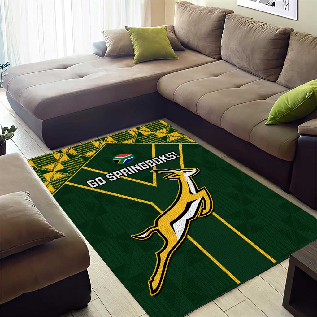 South Africa Rugby Area Rug Go Champions Springboks LT14