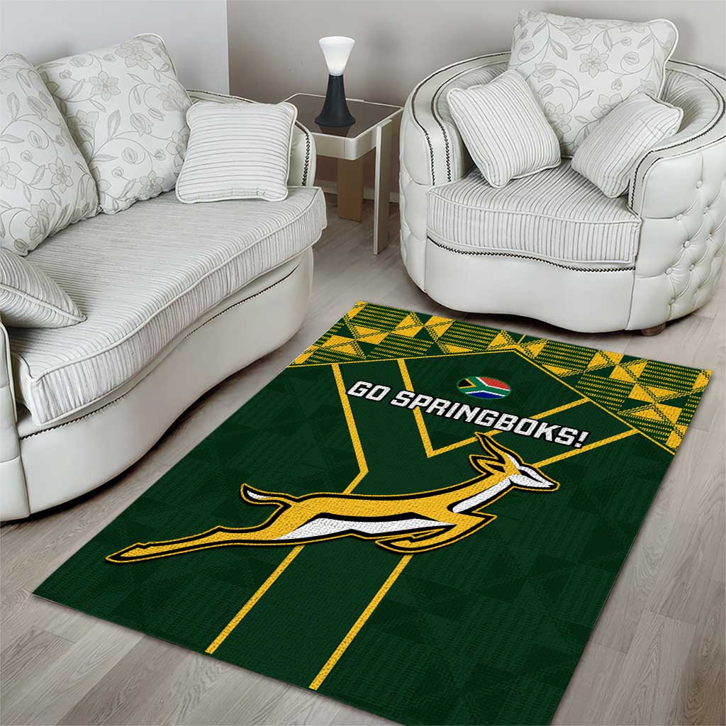 South Africa Rugby Area Rug Go Champions Springboks LT14