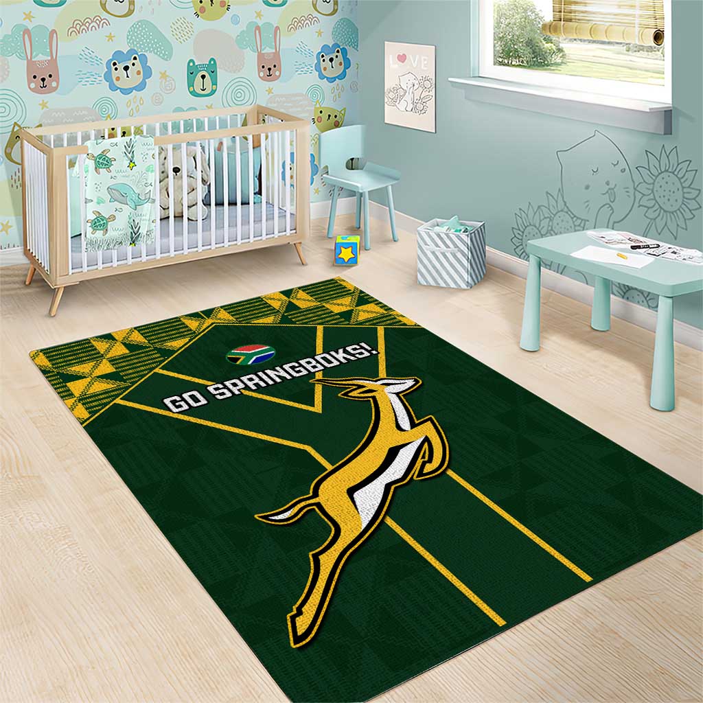 South Africa Rugby Area Rug Go Champions Springboks LT14