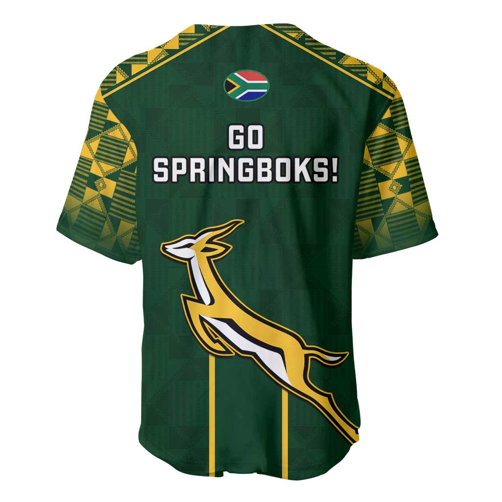 South Africa Rugby Baseball Jersey Go Champions Springboks LT14