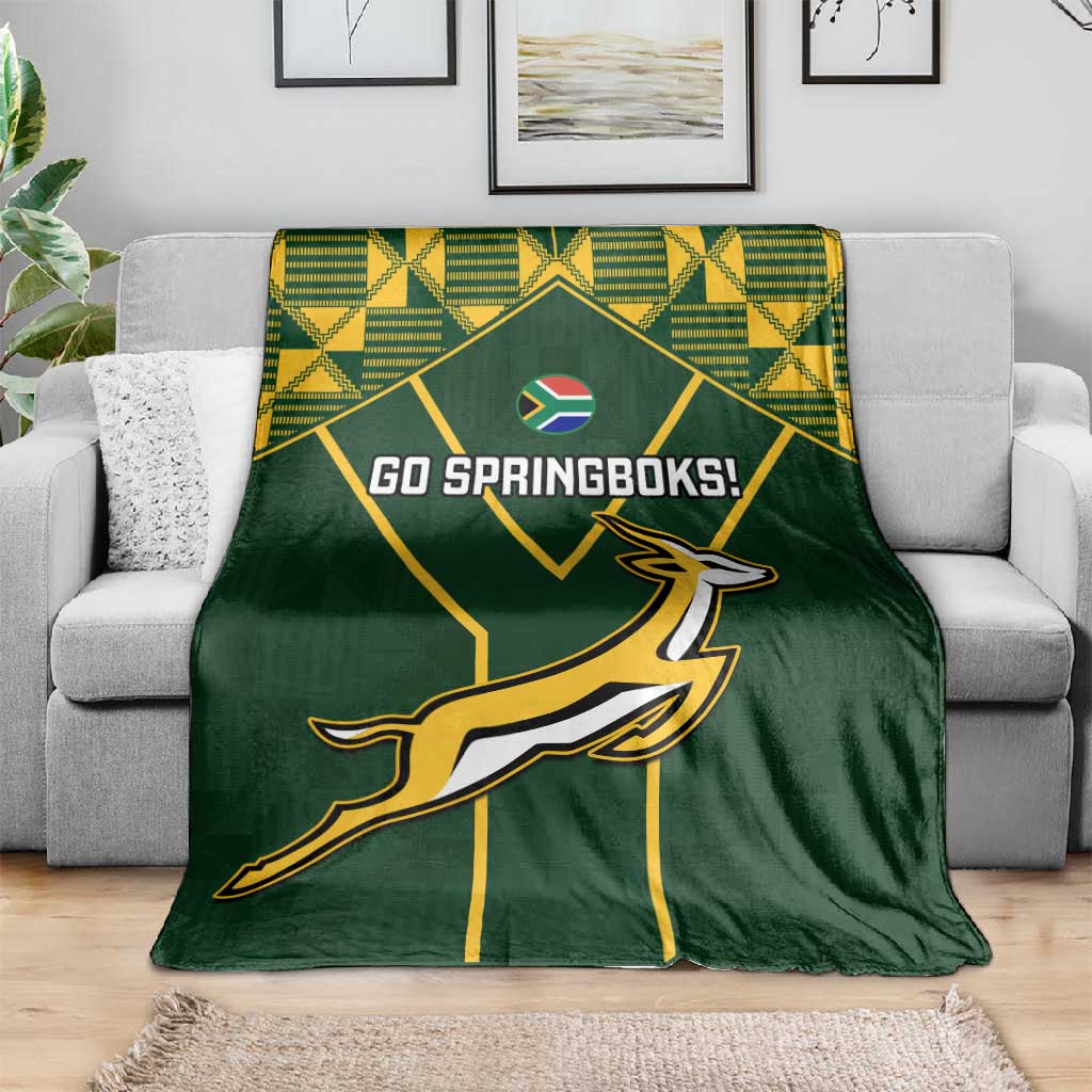 South Africa Rugby Blanket Go Champions Springboks LT14