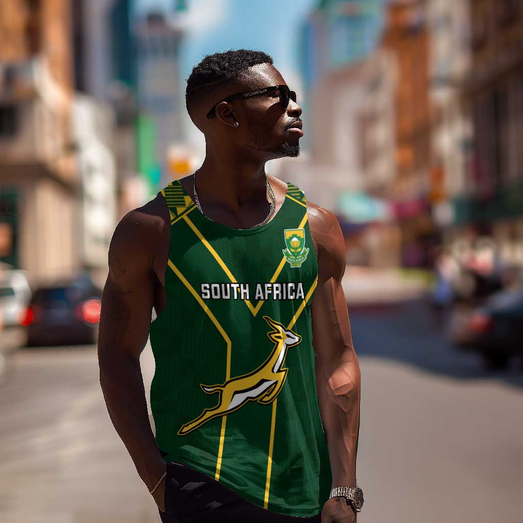 South Africa Rugby Men Tank Top Go Champions Springboks LT14