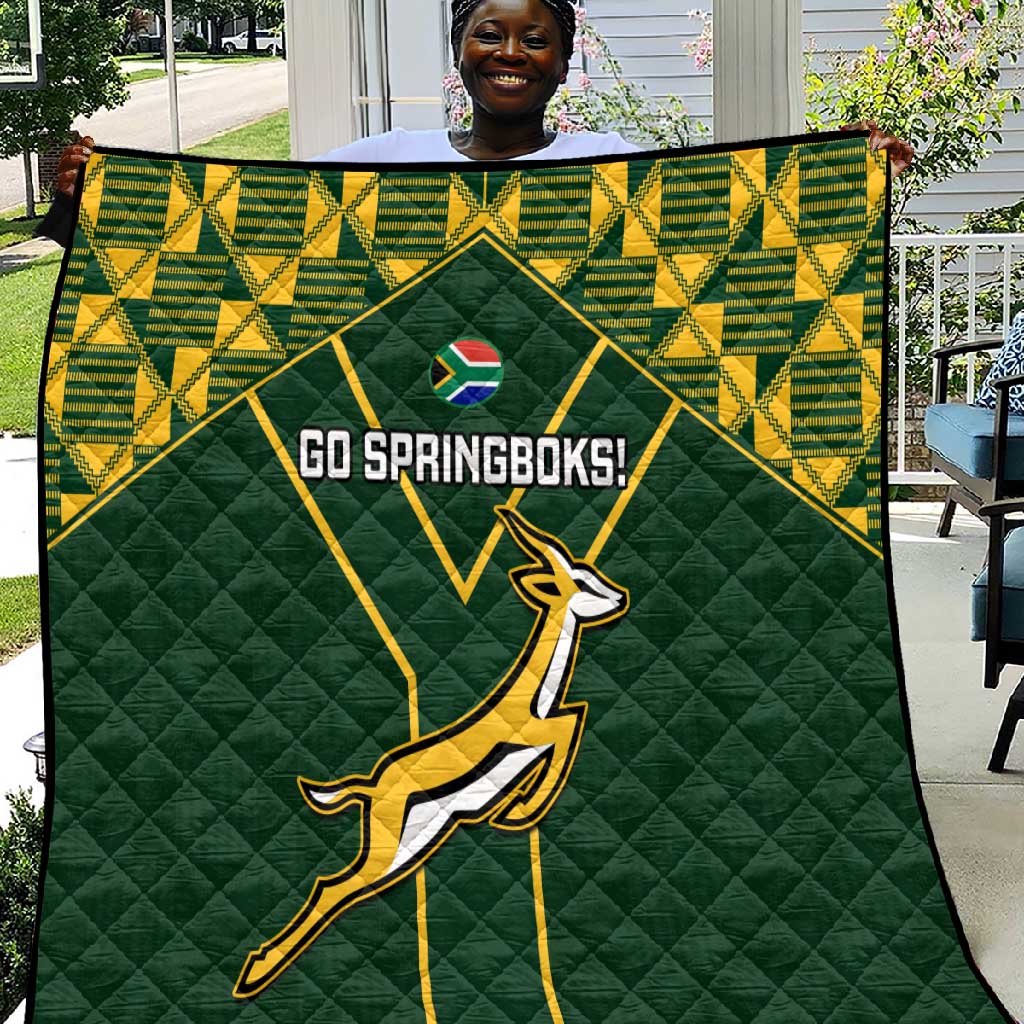 South Africa Rugby Quilt Go Champions Springboks LT14