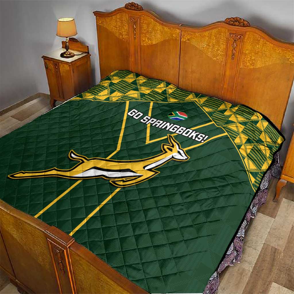 South Africa Rugby Quilt Go Champions Springboks LT14