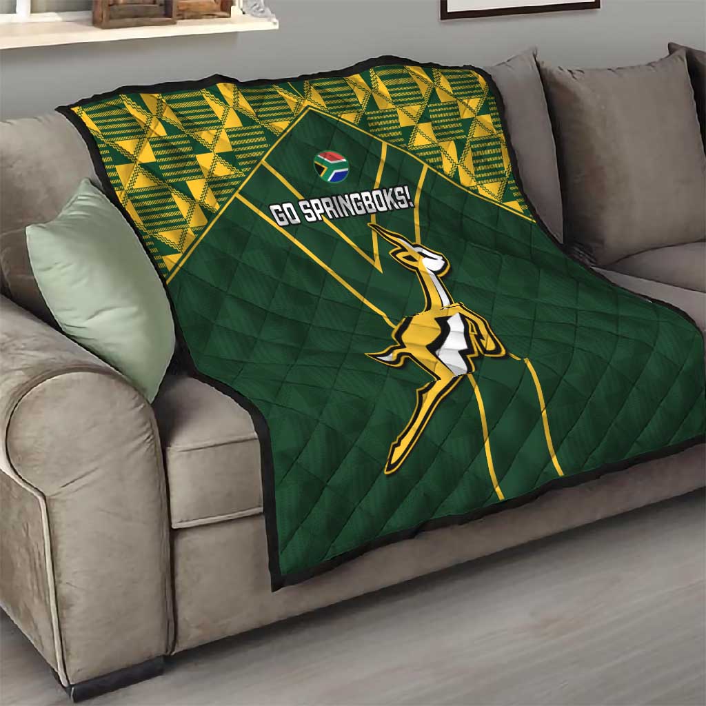 South Africa Rugby Quilt Go Champions Springboks LT14