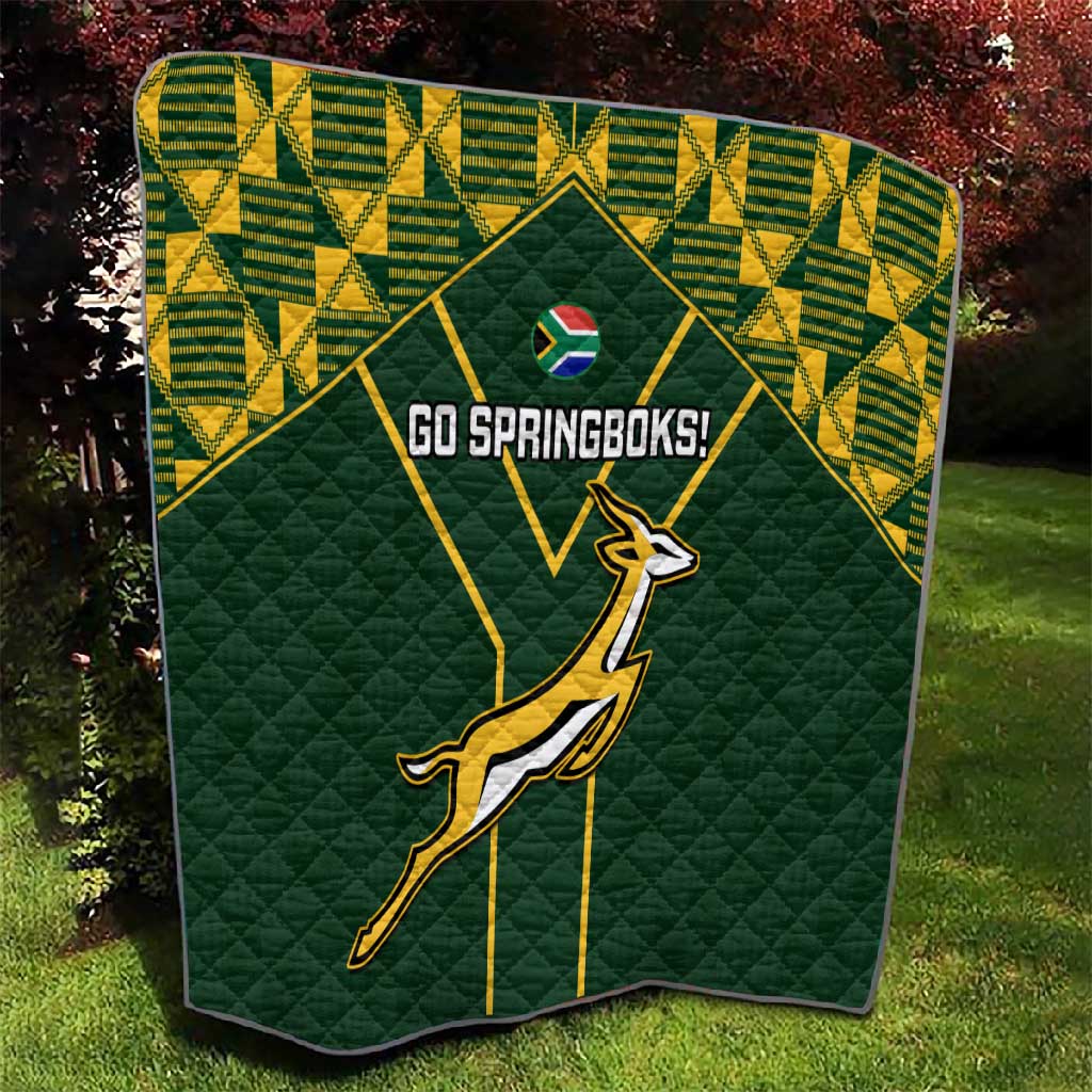 South Africa Rugby Quilt Go Champions Springboks LT14