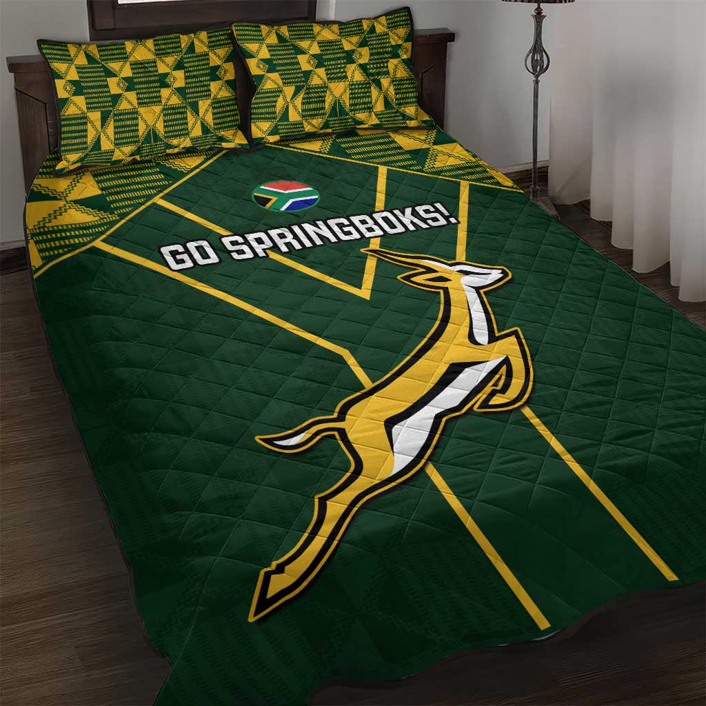 South Africa Rugby Quilt Bed Set Go Champions Springboks LT14