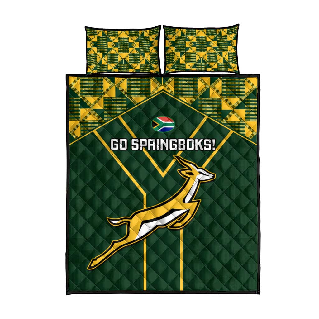 South Africa Rugby Quilt Bed Set Go Champions Springboks LT14