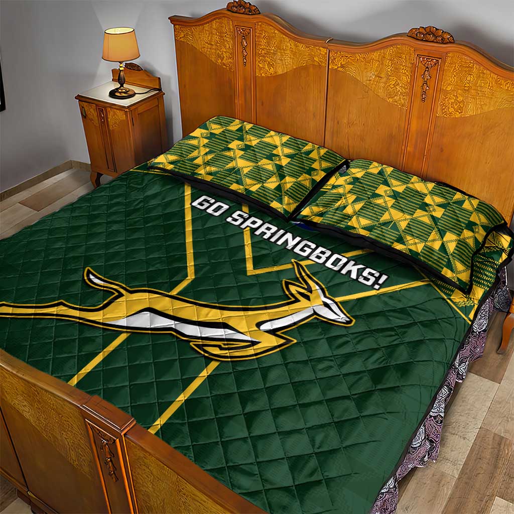 South Africa Rugby Quilt Bed Set Go Champions Springboks LT14