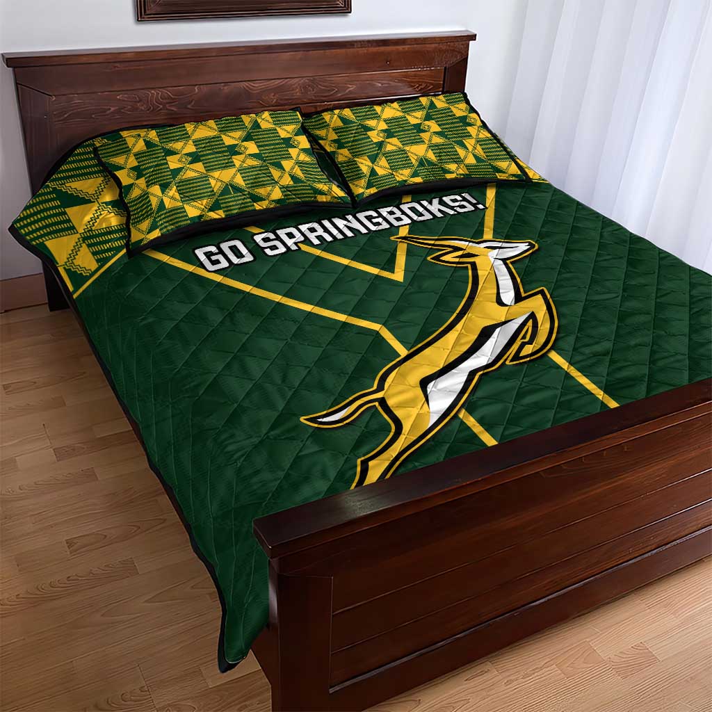 South Africa Rugby Quilt Bed Set Go Champions Springboks LT14
