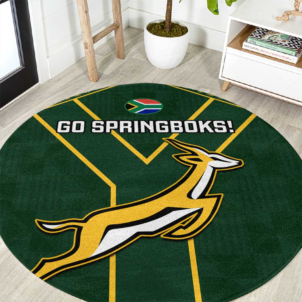 South Africa Rugby Round Carpet Go Champions Springboks LT14