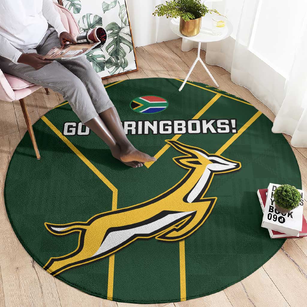 South Africa Rugby Round Carpet Go Champions Springboks LT14