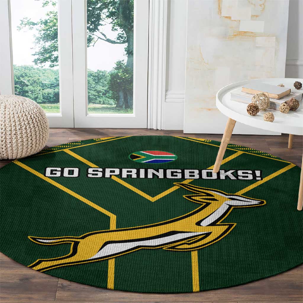 South Africa Rugby Round Carpet Go Champions Springboks LT14