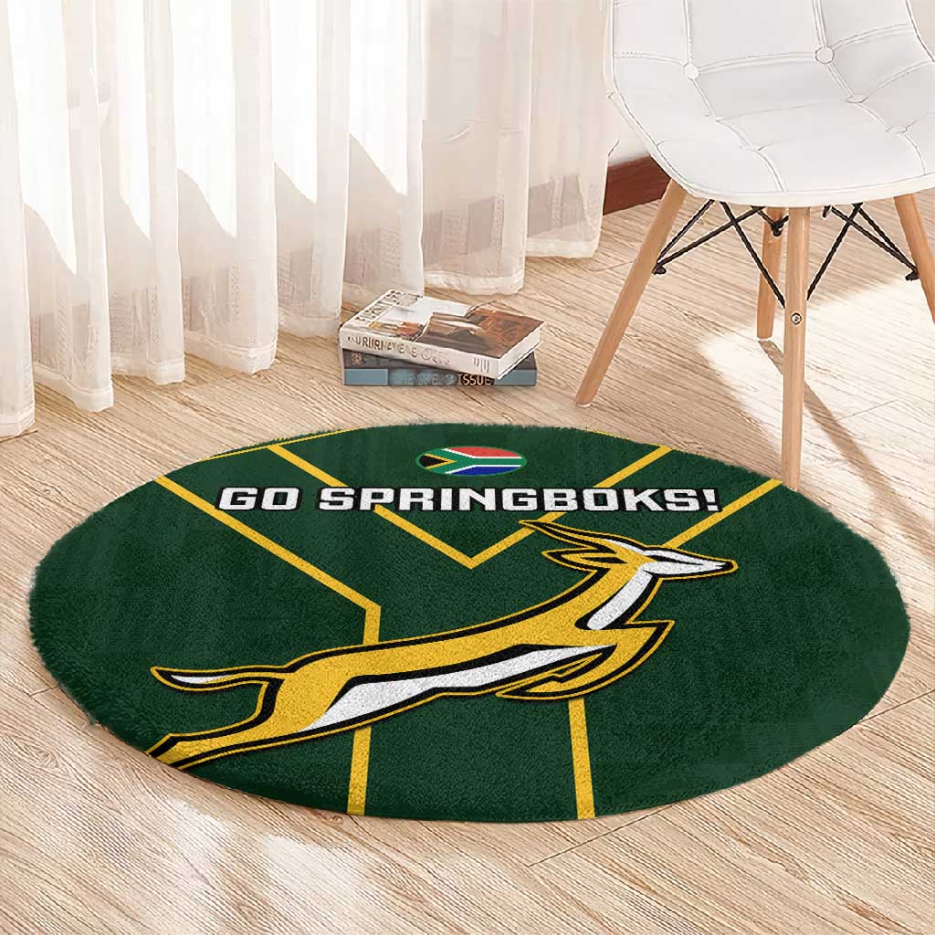 South Africa Rugby Round Carpet Go Champions Springboks LT14
