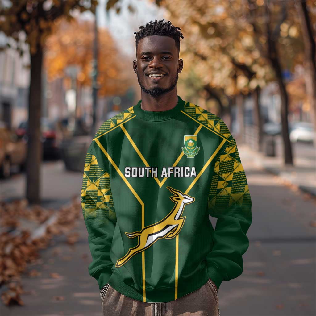 South Africa Rugby Sweatshirt Go Champions Springboks LT14