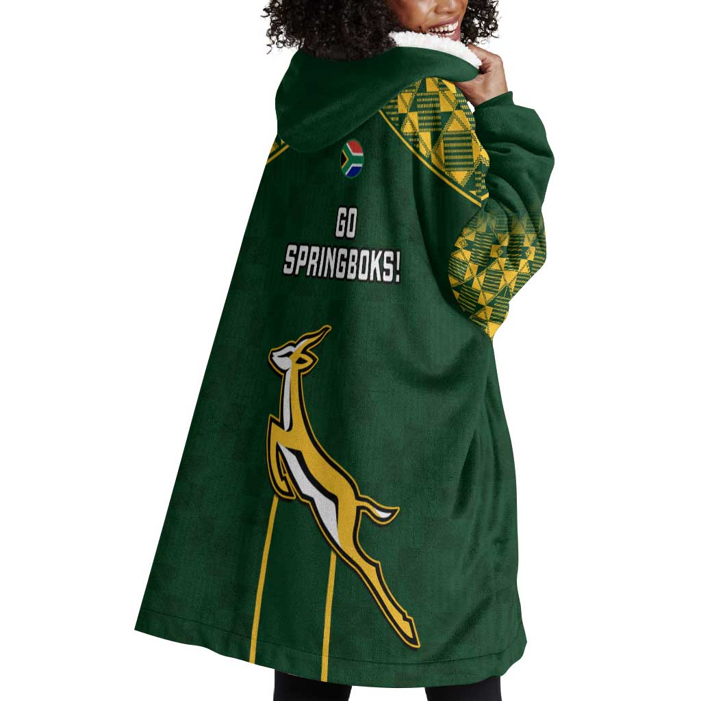 South Africa Rugby Wearable Blanket Hoodie Go Champions Springboks LT14