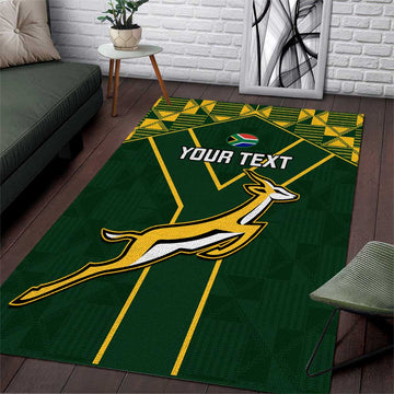 Custom South Africa Rugby Area Rug Go Champions Springboks LT14