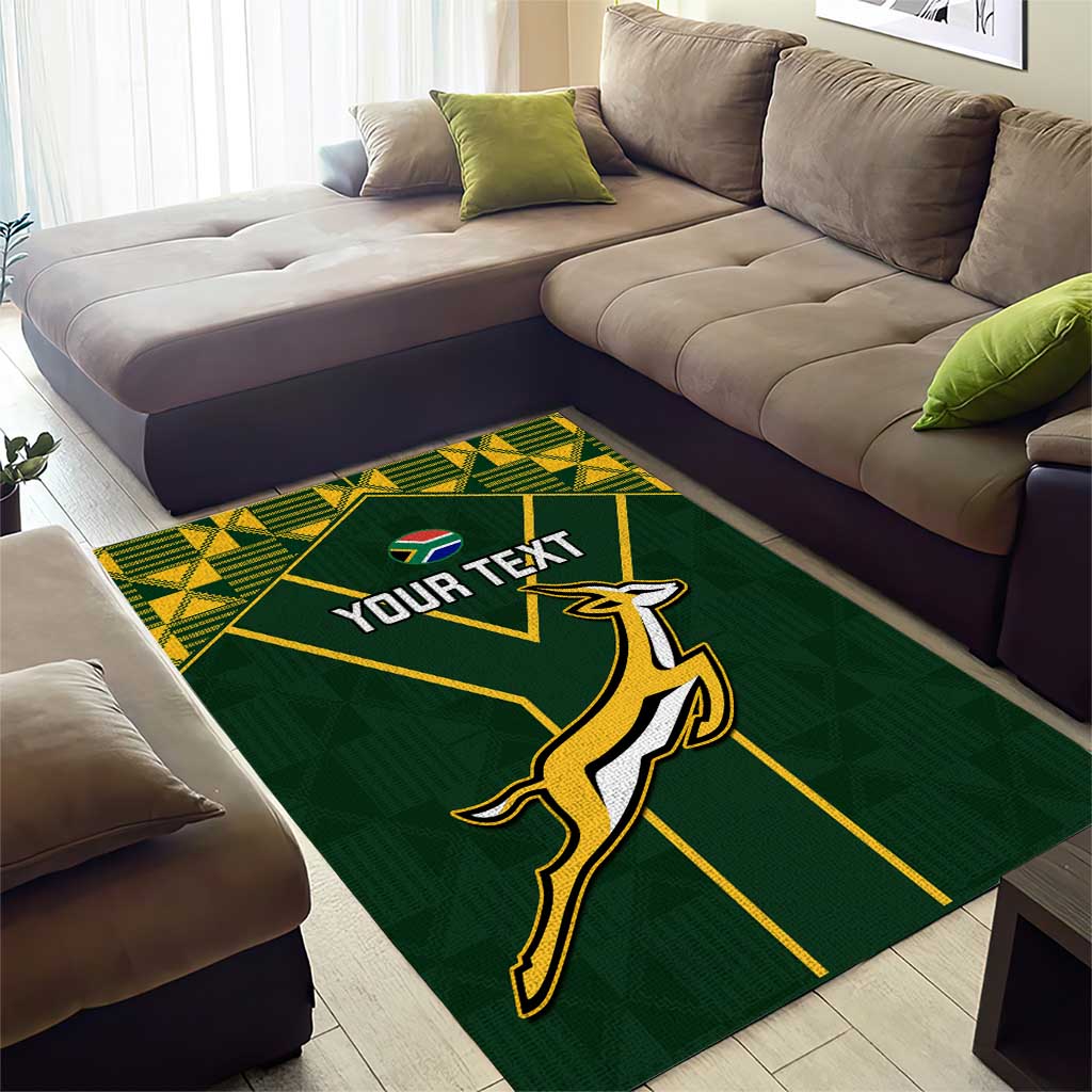 Custom South Africa Rugby Area Rug Go Champions Springboks LT14