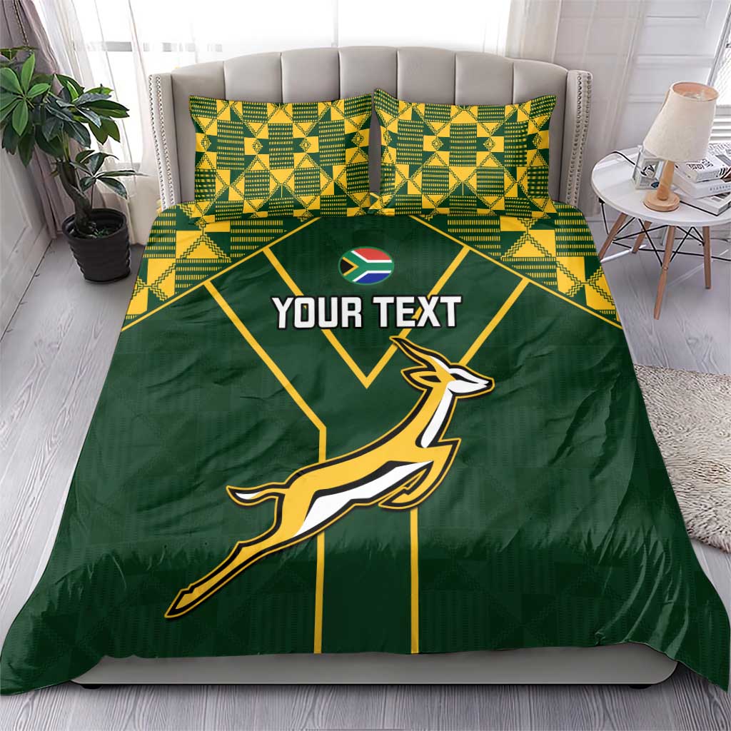 Custom South Africa Rugby Bedding Set Go Champions Springboks LT14