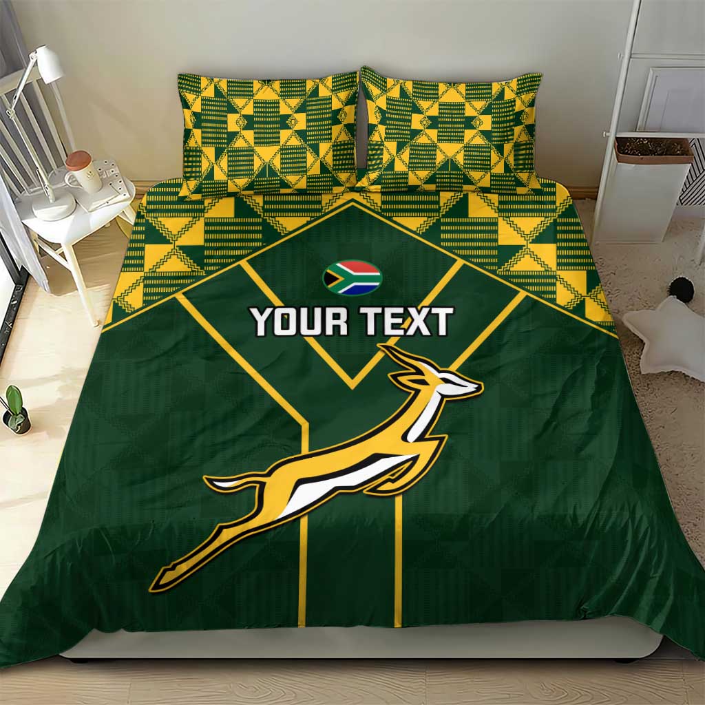 Custom South Africa Rugby Bedding Set Go Champions Springboks LT14