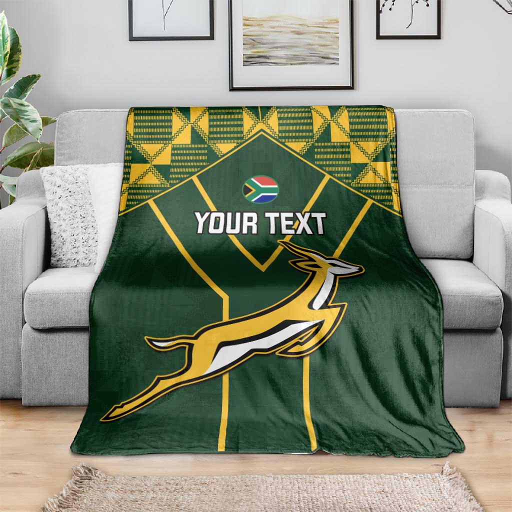 Custom South Africa Rugby Blanket Go Champions Springboks LT14